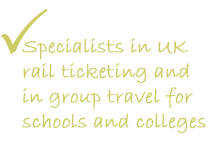 Specialists in UK rail ticketing and in group travel for schools and colleges